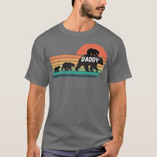 Camiseta Urso do pai com Cubs Vintage Sunset - Família Retr