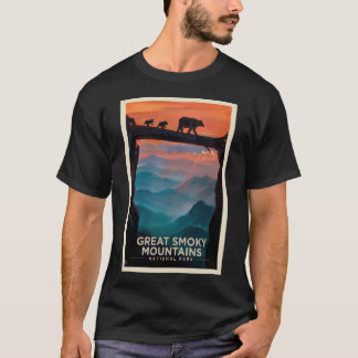 Camiseta Urso do Parque Nacional das Montanhas do Enfumaçad