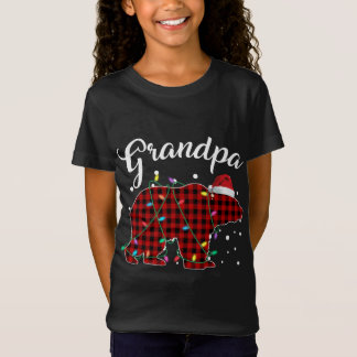 Camiseta Urso do Vovô Xadrez Vermelho Correspondendo Buffal