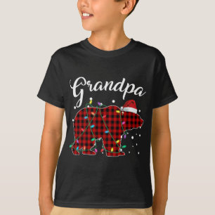 Camiseta Urso do Vovô Xadrez Vermelho Correspondendo Buffal