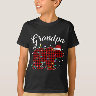 Camiseta Urso do Vovô Xadrez Vermelho Correspondendo Buffal