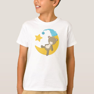 Camiseta Urso Dormindo, Urso Bonito, Urso Na Lua