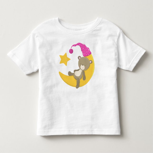 Camiseta Urso Dormindo, Urso Na Lua, Urso Bonito (Frente)