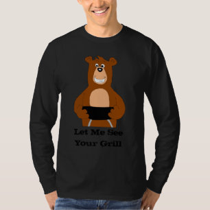 Camiseta Urso dos desenhos animados com grade do CHURRASCO
