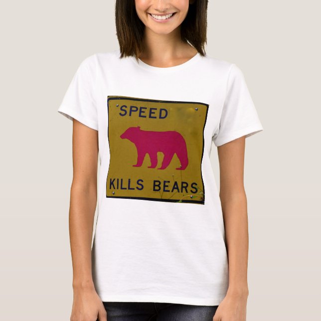 Camiseta urso dos matares da velocidade (Frente)