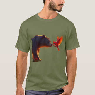 Camiseta Urso e Cardeal
