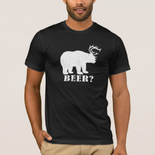 Camiseta Urso e cervos = cerveja? T bêbedo do campónio