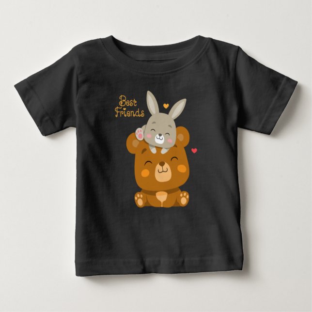 Camiseta Urso e coelho (Frente)
