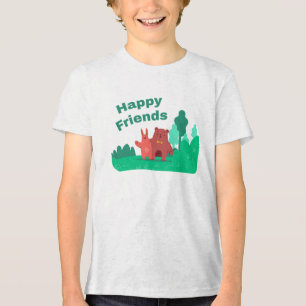 Camiseta Urso E Coelho Dos Melhores Amigos