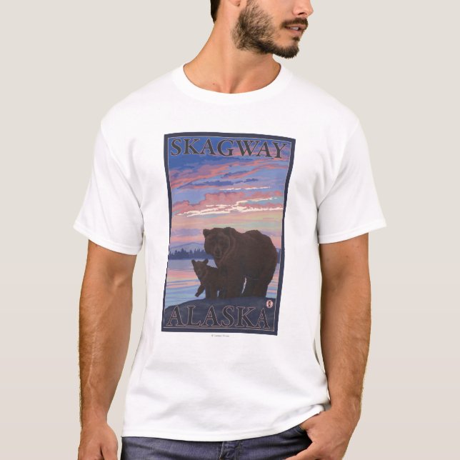 Camiseta Urso e Cub - Skagway, Alaska (Frente)