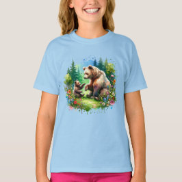 Camiseta Urso e Cubo de Aquarela Cócitos