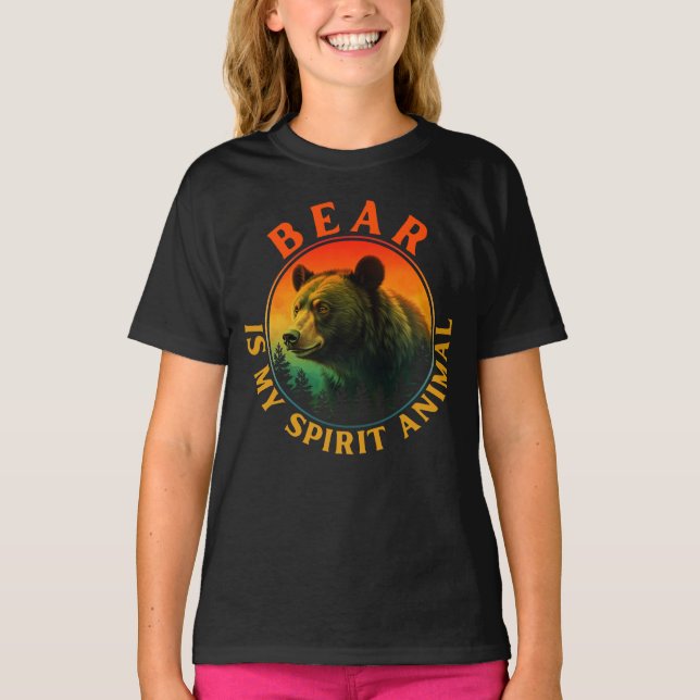 Camiseta Urso é meu animal espiritual (Frente)