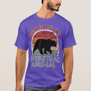 Camiseta Urso É Meu Animal Espiritual - Amante de os animai