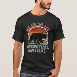 Camiseta Urso É Meu Animal Espiritual - Amante de os animai