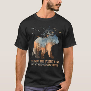 Camiseta Urso E Na Floresta Eu Vou Perder Minha Vint Da Men