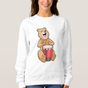 Camiseta Urso em Música com Tambor