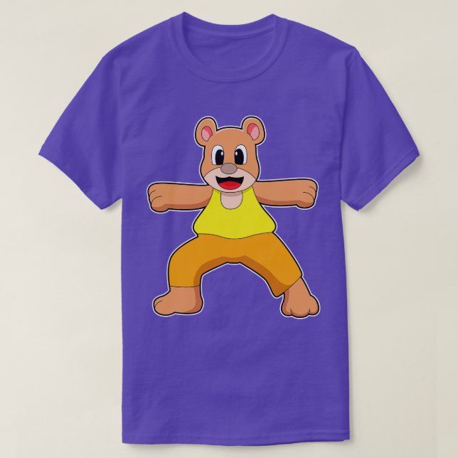 Camiseta Urso em Yoga em Pé (Frente do Design)