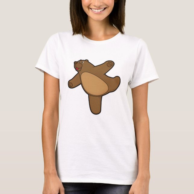 Camiseta Urso em Yoga Estreitamento (Frente)