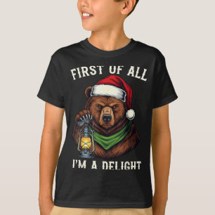 Camiseta Urso Engraçado Antes De Mais Nada Sou Um Deleite F