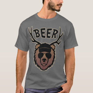 Camiseta Urso Engraçado com Ursos Cerveja Premium