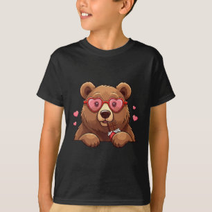 Camiseta Urso Engraçado Coração Chocolate Urso de Valentino