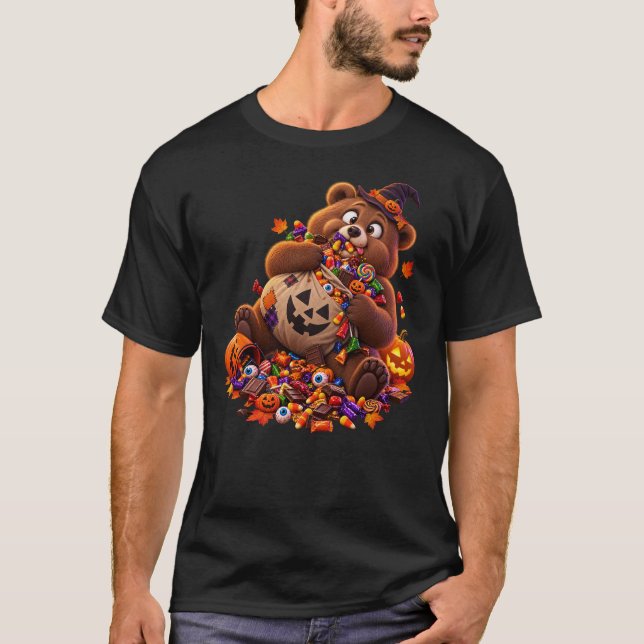 Camiseta Urso engraçado de Halloween (Frente)