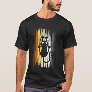 Camiseta Urso Engraçado Orgulho Gato Preto Subindo Arranhõe