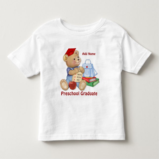 Camiseta Urso escolar - Formando pré-escolar (Frente)
