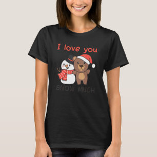 Camiseta Urso Eu Amo Você Muito Pun do Boneco de Neve