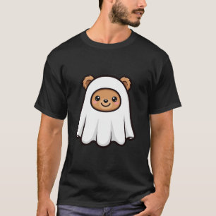 Camiseta Urso Fantasma Fofo de Halloween