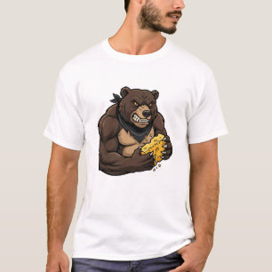 Camiseta Urso Feminino Comendo Queijo