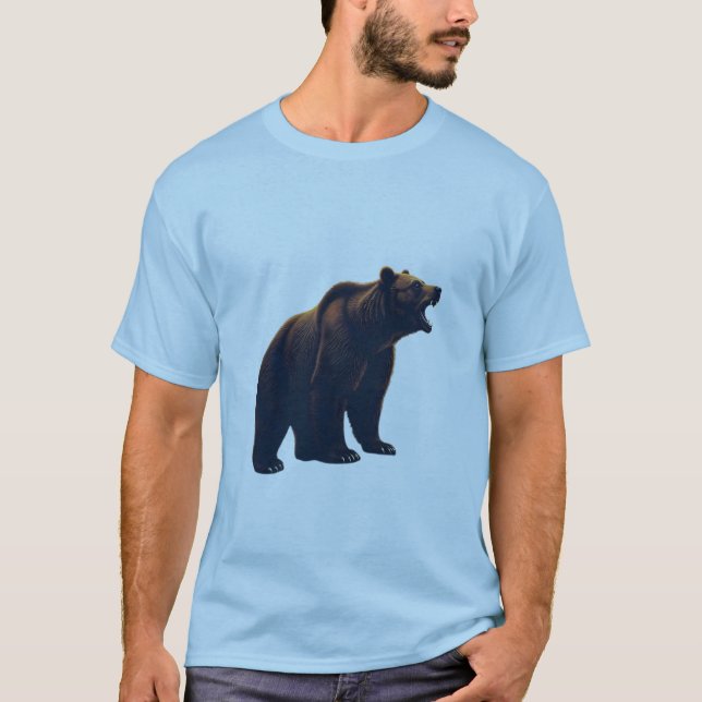 Camiseta Urso Feroz – Design de Streetwear de Poder e Força (Frente)