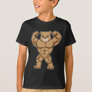 Camiseta Urso Fisiculturista Esportes de Fisiculturismo 