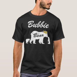 Camiseta Urso Floral De Bubbie Das Mulheres, Mãe De 2 Cubs,