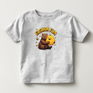 Camiseta Urso Fofo Abraçando Melado Amarelo