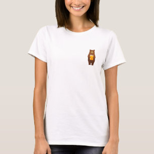 Camiseta Urso Fofo com Pote de Mel