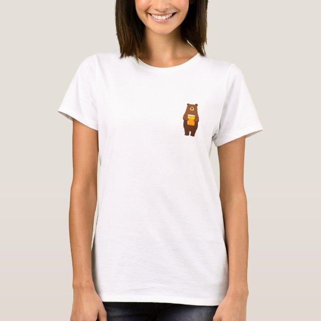 Camiseta Urso Fofo com Pote de Mel (Frente)