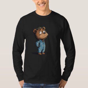 Camiseta Urso Fofo de Pijama para Roupas de Dormir e Amante