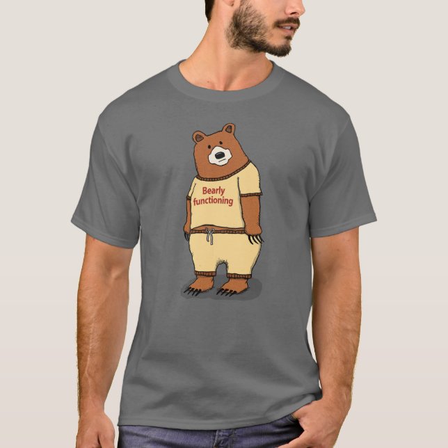 Camiseta Urso Fofo e Engraçado que Mal Funciona (Frente)