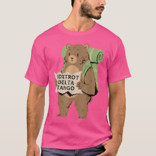 Camiseta Urso Foxtrots Deltas Tangos Engraçado Urso Foxtrot
