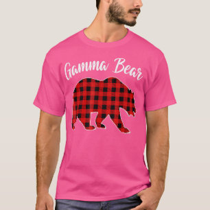 Camiseta Urso Gama Xadrez Vermelho Correspondendo à Família