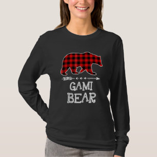 Camiseta Urso Gami Fósforo Família Urso Natal Xadrez Vermel