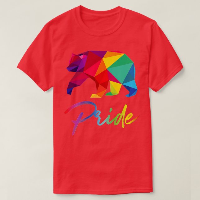 Camiseta Urso gay Bears LGB Sinalizador Arco-Íris Gif (Frente do Design)