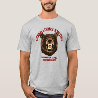 Camiseta Urso “Gerações Fortes” Reunião de Família Personal