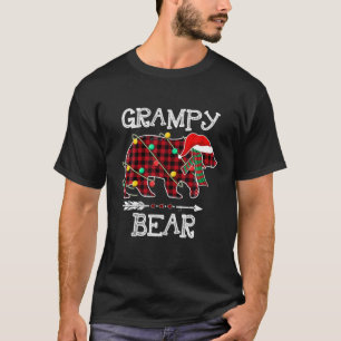 Camiseta Urso Grampado da Xadrez Vermelha Correspondendo à