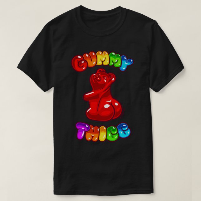 Camiseta Urso Grito Vermelho Goma Goma-Goma com Grande Bumb (Frente do Design)