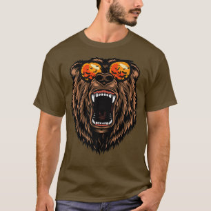 Camiseta Urso Grizzle Em Óculos De Sol, Costume De Hallowee