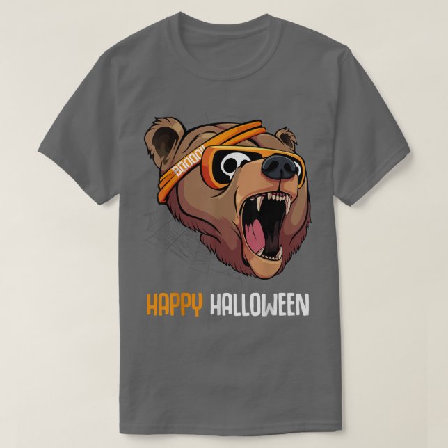 Camiseta Urso Grizzle Em Óculos De Sol, Costume De Hallowee (Frente do Design)