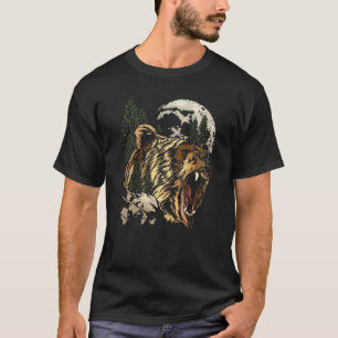 Camiseta Urso Grizzle Vento Selvagem Natureza Espirituosa T