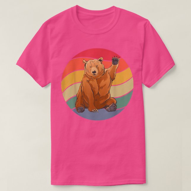 Camiseta Urso Grizzly da Floresta Natural (Frente do Design)
